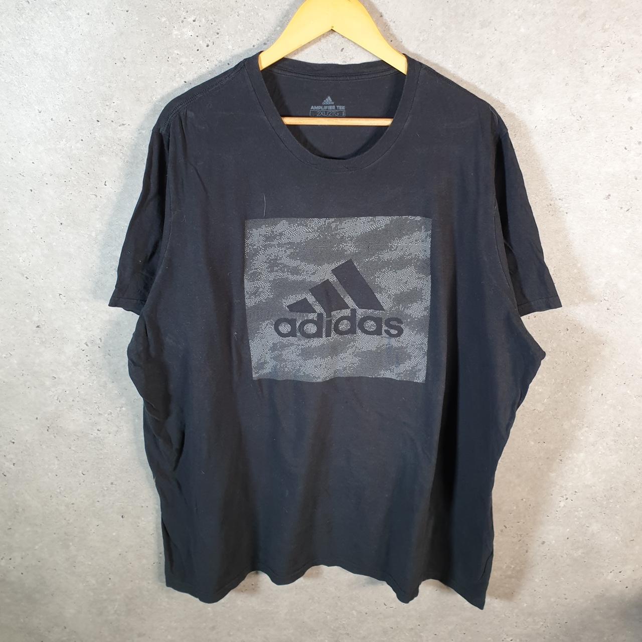 Vintage Adidas Amplifier T Shirt Men’s 2XL Black Three Stripes Logo Athletic