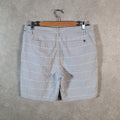 Vintage Hurley Chino Shorts Jorts Cargo Men’s W32 Grey Striped Baggy Cotton A4325