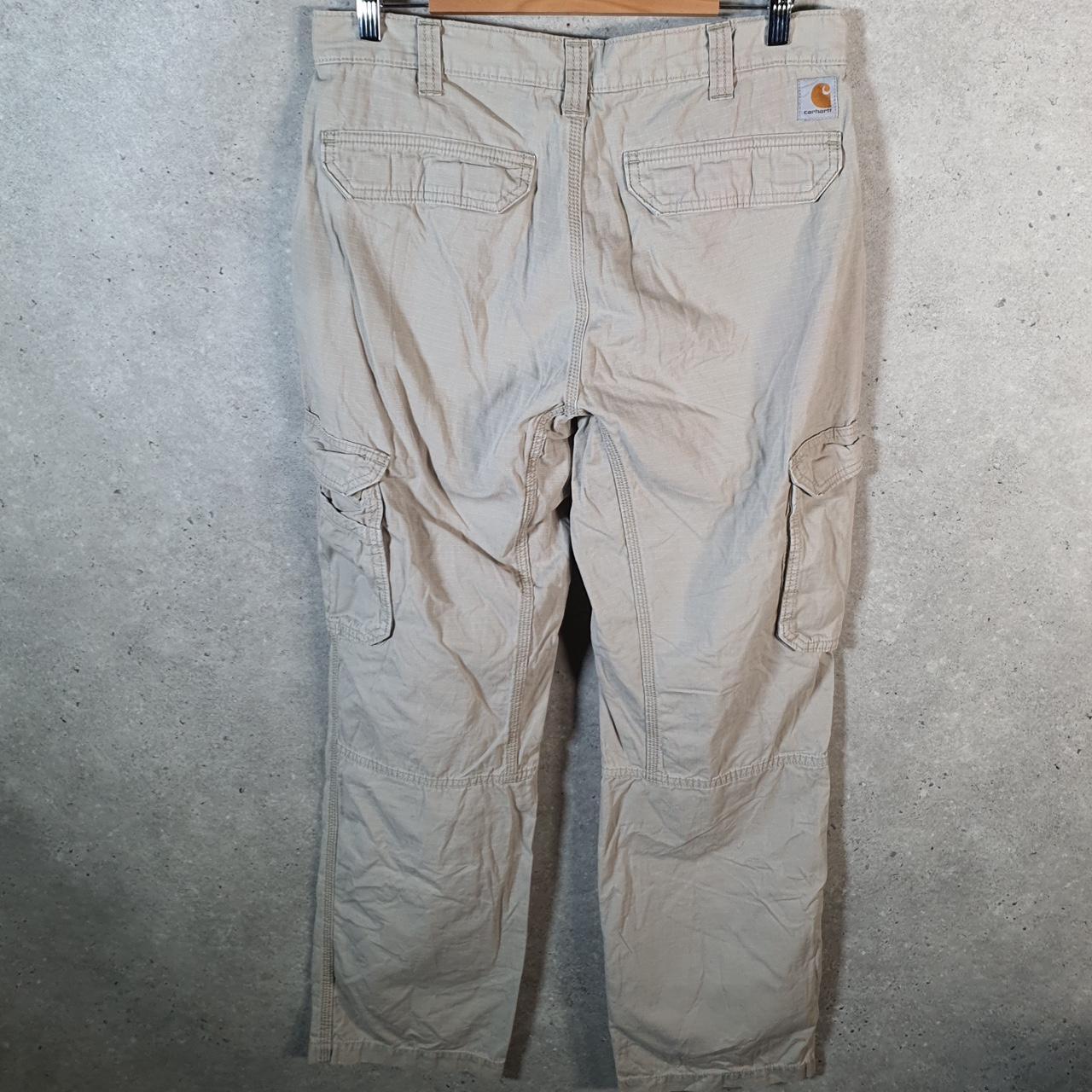 Vintage Carhartt Carpenter Trousers Mens W34 L32 Brown Relaxed Fit Workwear