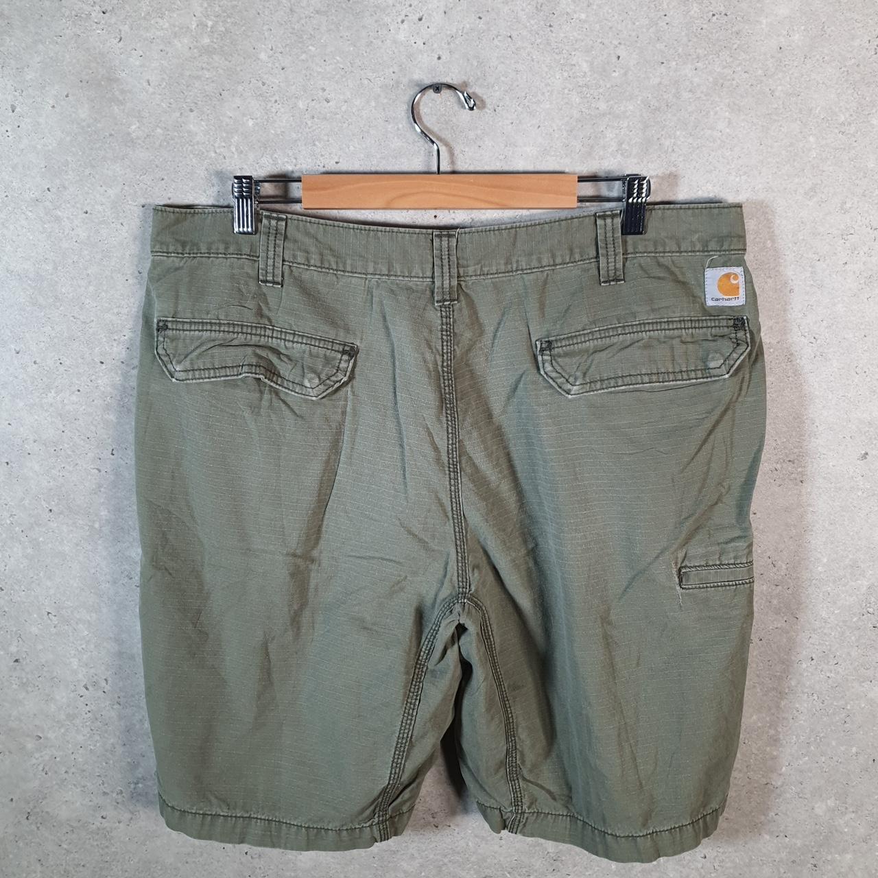 Vintage Carhartt Baggy Carpenter Shorts Jorts Cargo Men’s W40 Green Relaxed Fit Workwear A4842