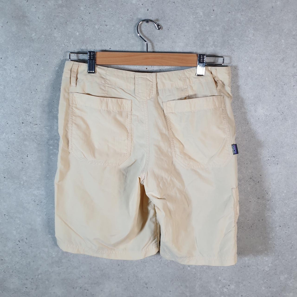 Vintage Patagonia Baggies Shorts Jorts Cargo Womens Medium Beige Baggy Cotton A4807
