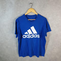 Vintage Adidas Amplifier T Shirt Shirt Men’s Large Blue Three Stripes Logo Athletic C9787