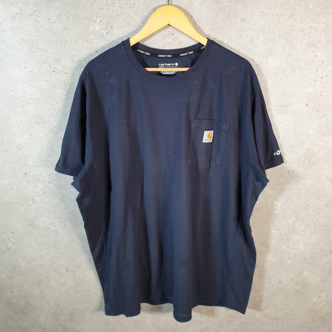 Vintage Carhartt Pocket T Shirt Men’s 2XL Navy Blue Workwear Chore Utility Relaxed Fit C9298