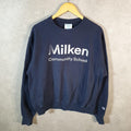 Vintage Champion Reverse Weave Sweatshirt Men’s Medium Navy Blue Pro Sport Pullover