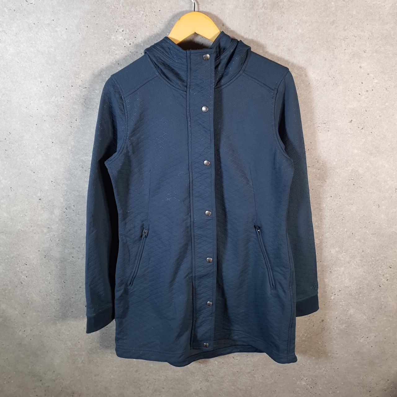 Vintage The North Face TNF Hooded Jacket Waterproof Womens Medium Blue Fleece Lined