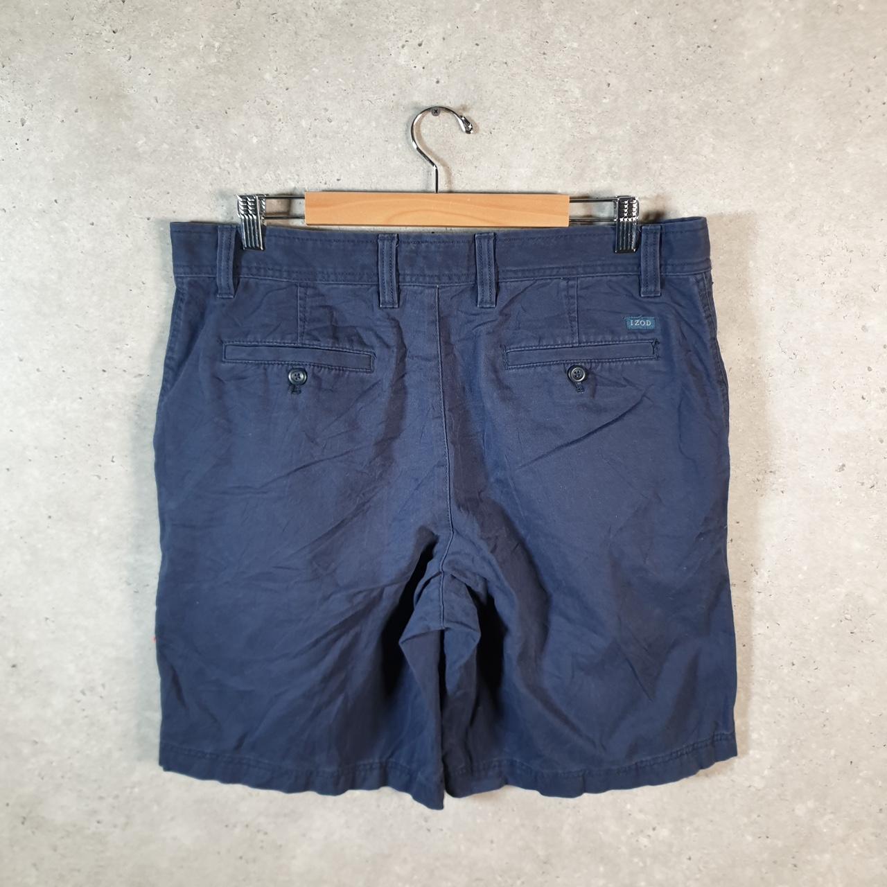 Vintage Izod Golf Chino Shorts Jorts Cargo Men’s W36 Navy Blue Baggy Cotton