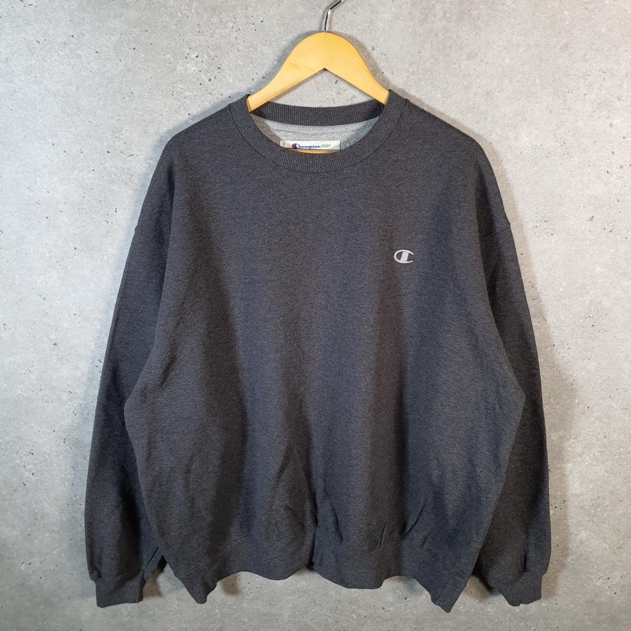 Vintage Champion Sweatshirt Men’s 2XL Grey USA Pullover Spellout Logo