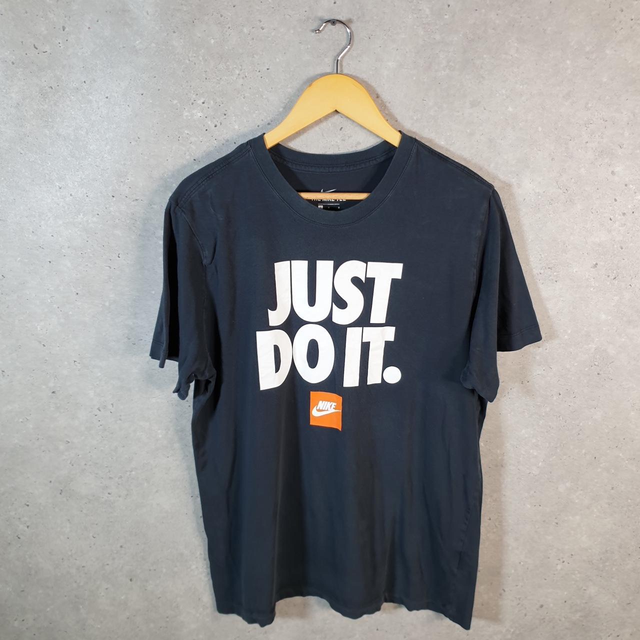Vintage Nike Just Do It T Shirt Men’s Large Black Logo Swoosh Athletic C9886