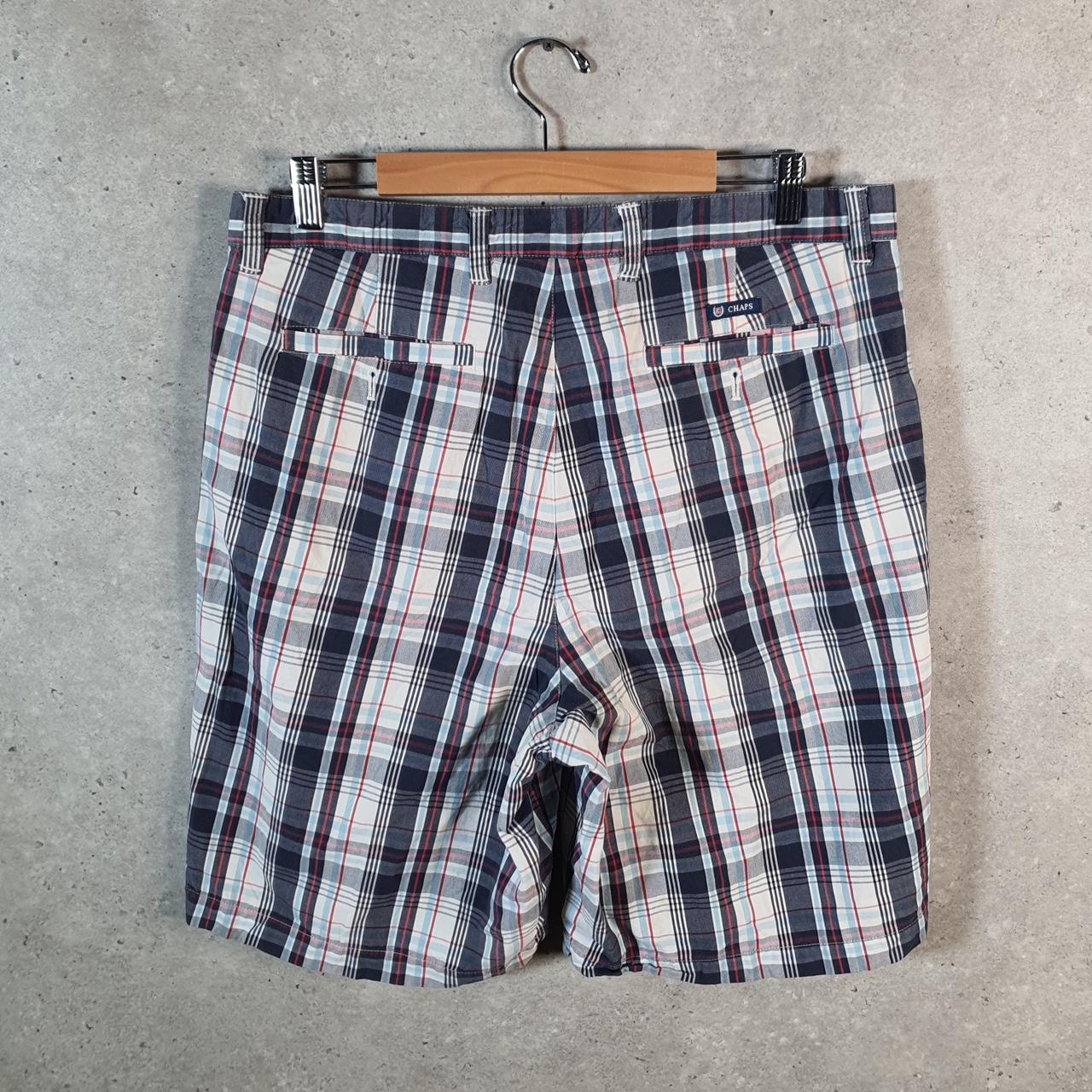Vintage Chaps Ralph Lauren Polo Shorts Jorts Cargo Men’s W36 Checkered Baggy Cotton A4246