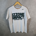 Vintage Nike Michigan State Izzone Impact T Shirt Men’s XL White Logo Swoosh Athletic