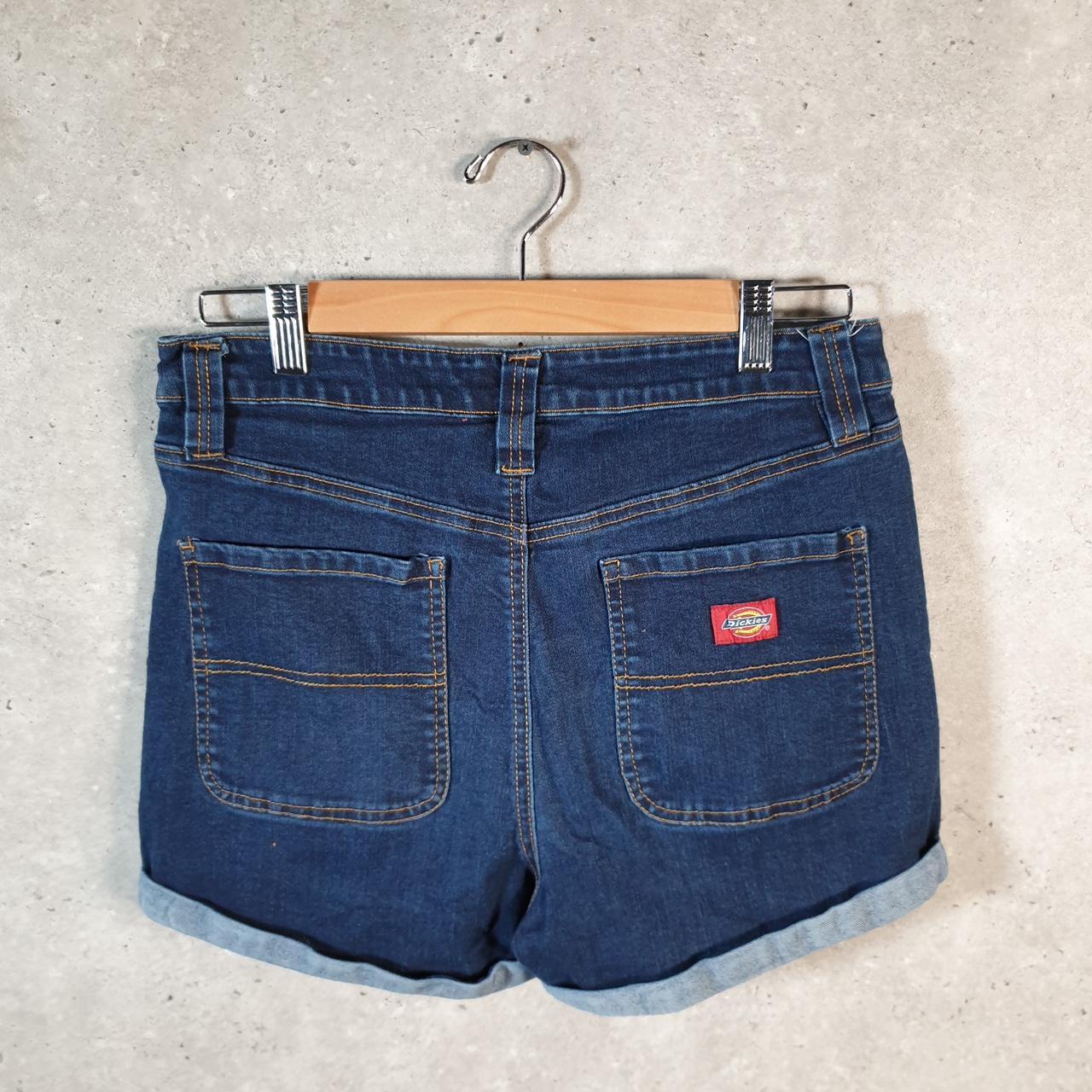 Vintage Dickies Baggy Denim Jean Shorts Jorts Cargo Womens W30 Blue Relaxed Fit