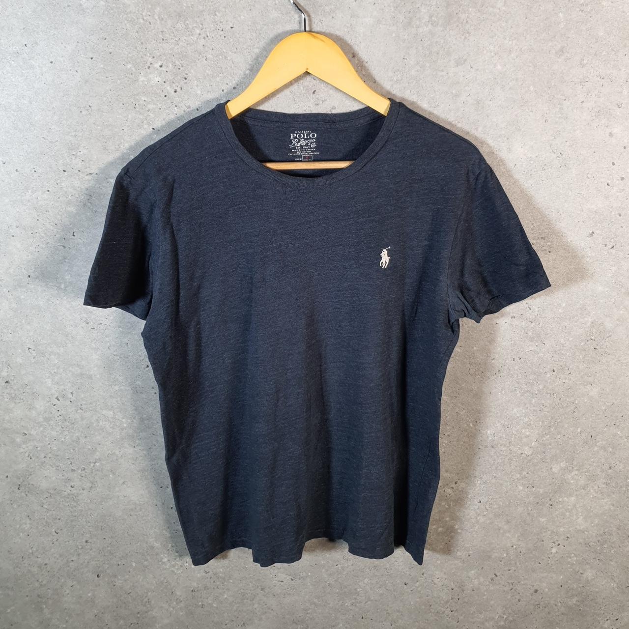Vintage Ralph Lauren Polo T Shirt Men’s Small Blue Embroidered Custom Fit Pony