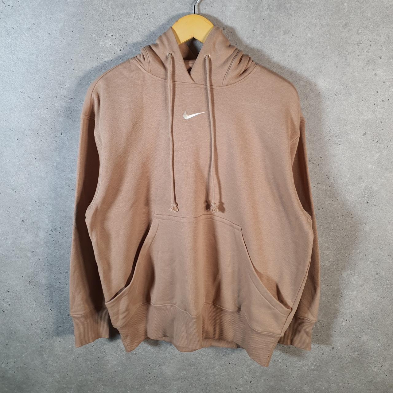 Vintage Nike Centre Swoosh Embroidered Hoodie Men’s XS Brown Y2K Pullover