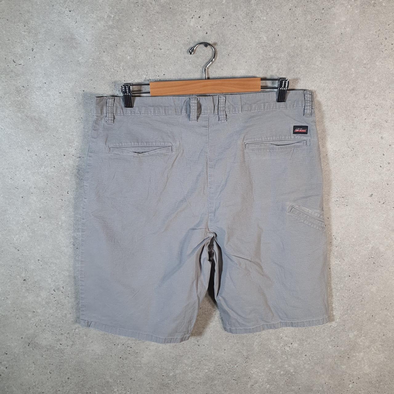 Vintage Dickies Baggy Chino Shorts Jorts Cargo Mens W36 Grey Relaxed Fit