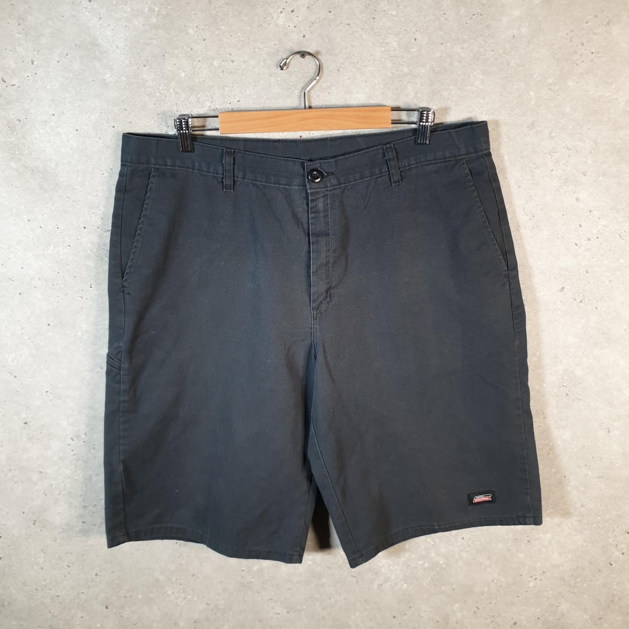 Vintage Dickies Baggy Chino Shorts Jorts Cargo Mens W38 Black Relaxed Fit