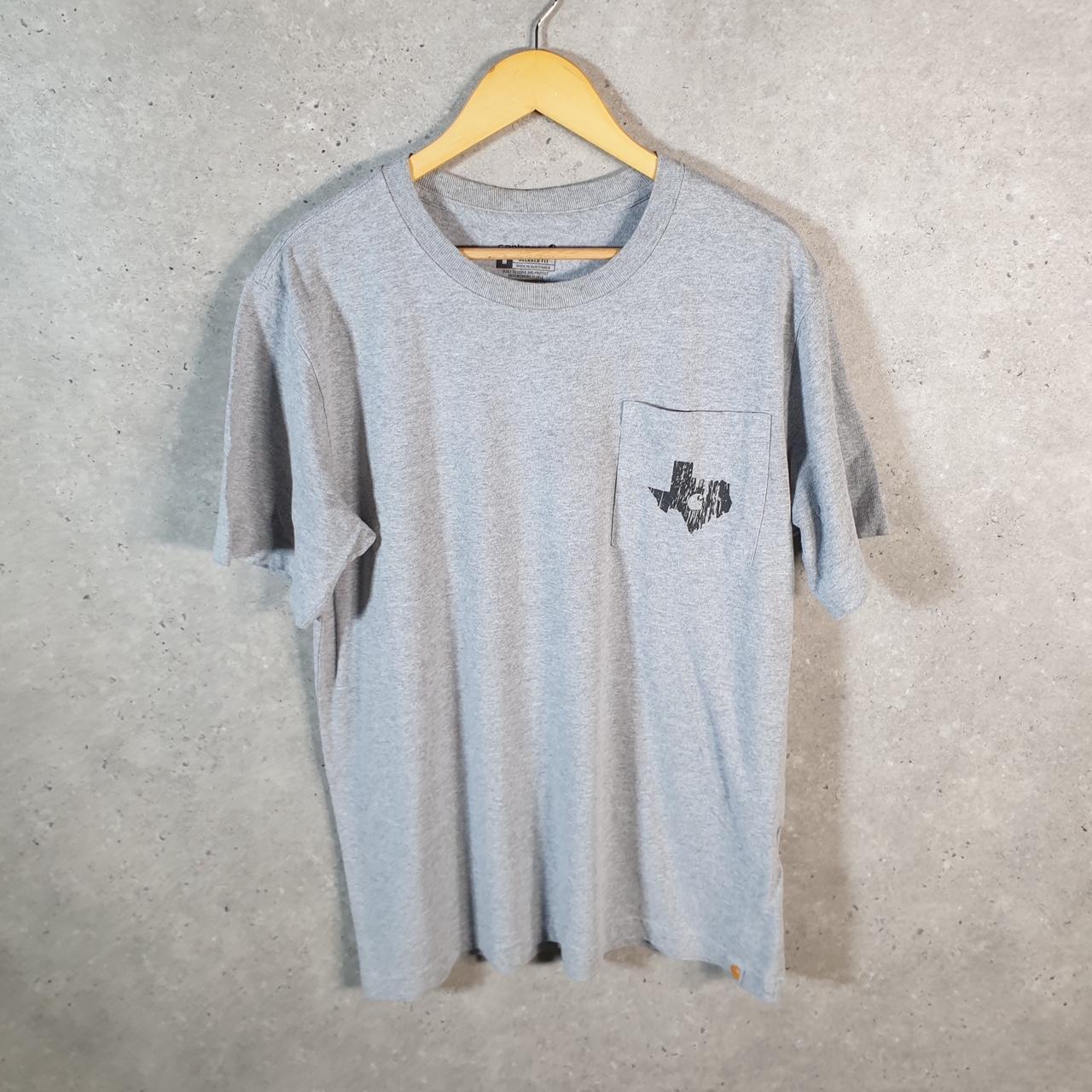 Vintage Carhartt Pocket T Shirt Men’s Medium Grey Workwear Chore Utility Relaxed Fit C9356