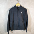 Vintage Nike Club Embroidered Hoodie Men’s Medium Black Swoosh Y2K Pullover