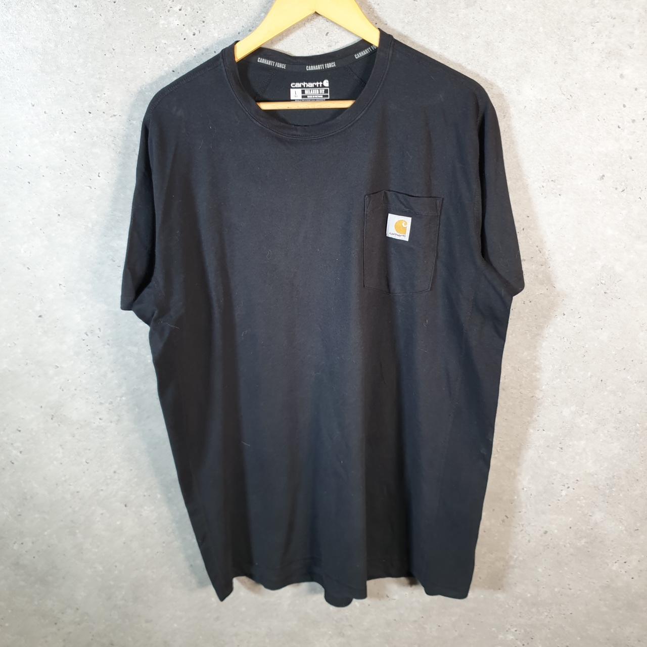 Vintage Carhartt Pocket T Shirt Men’s Large Tall Black Workwear Chore Utility Relaxed Fit C9208