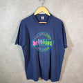 Vintage Fruit of the Loom All Children Can Learn 90s USA Single Stitch T Shirt Men’s XL Blue C9559