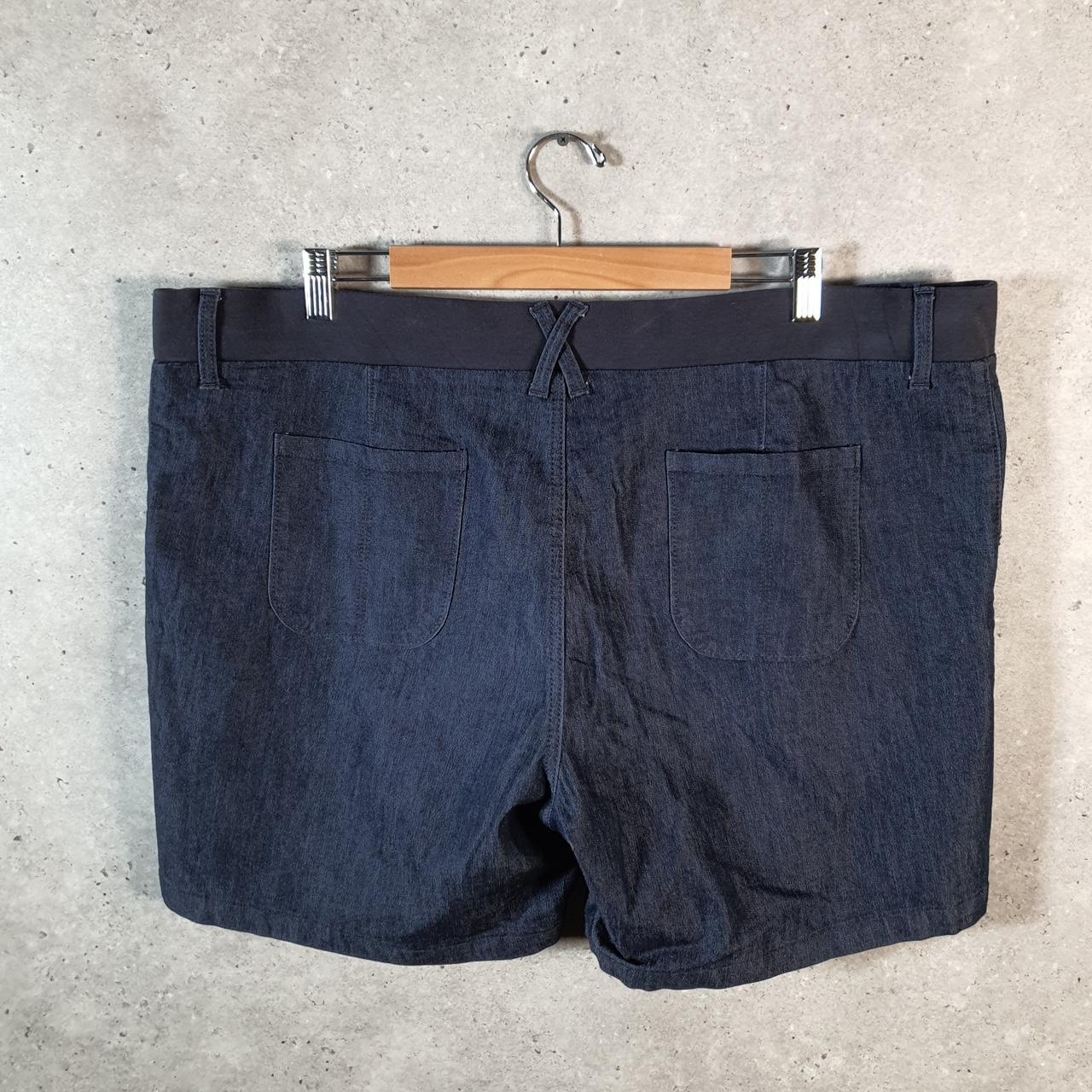 Vintage Lee Mid Rise Baggy Shorts Jorts Cargo Womens W44 Blue Relaxed Denim A4539