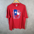 Vintage Best Fruit of the Loom Texas Retreat USA Single Stitch T Shirt Men’s XL Red Big Fish Vintage