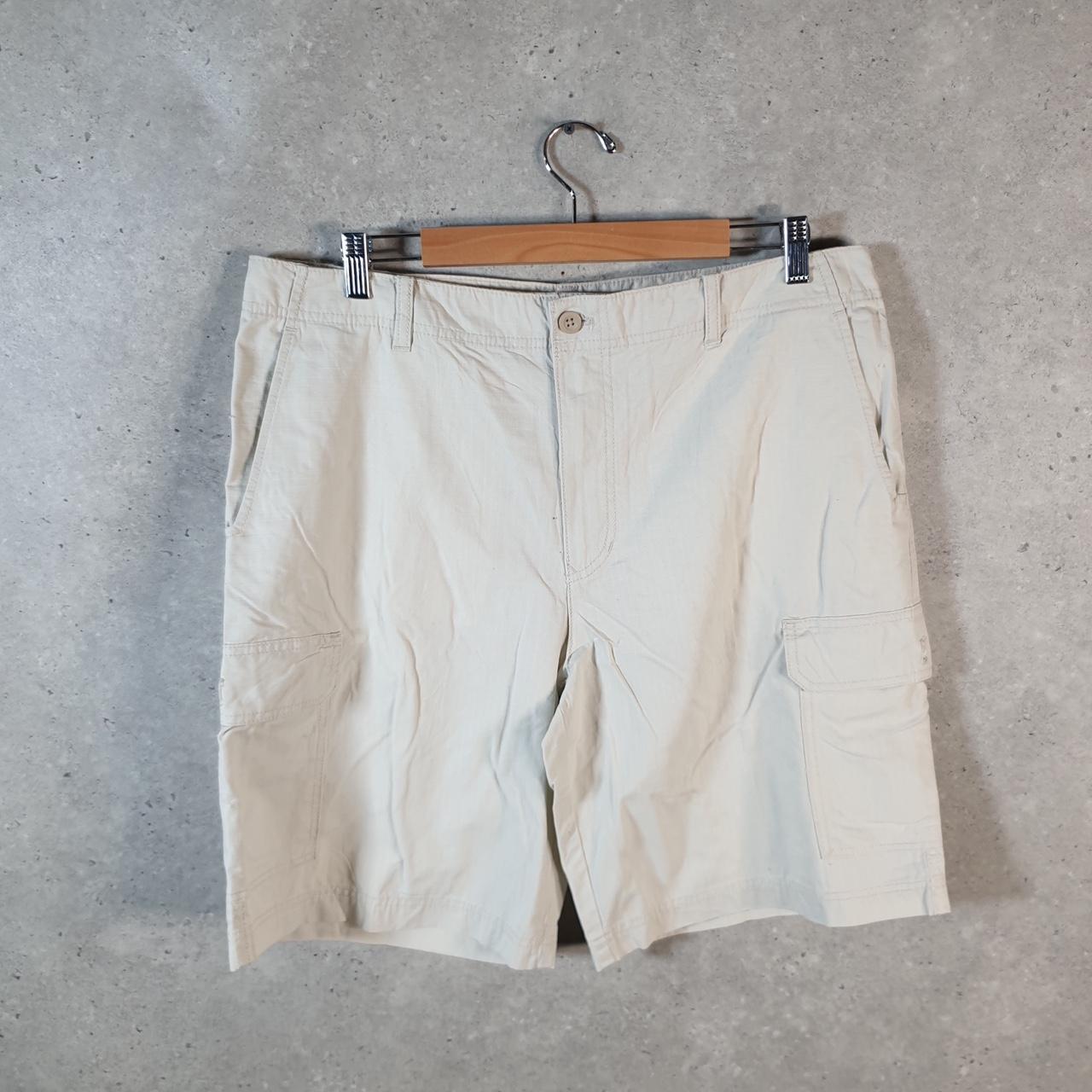 Vintage Izod Golf Chino Shorts Jorts Cargo Men’s W36 Beige Baggy Cotton