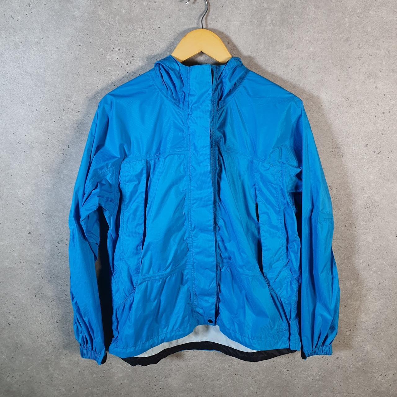 Vintage L.L. Bean Outdoors Nylon Jacket Womens Medium Blue Waterproof Hooded