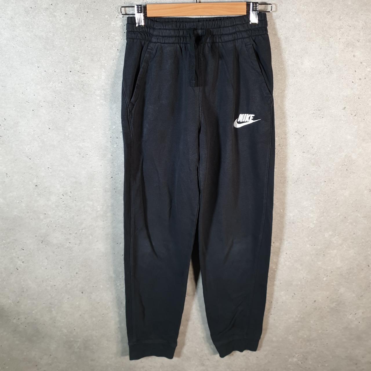 Vintage Nike Club Sweatpant Joggers Womens XL Black Swoosh Sports Tracksuit Big Fish Vintage