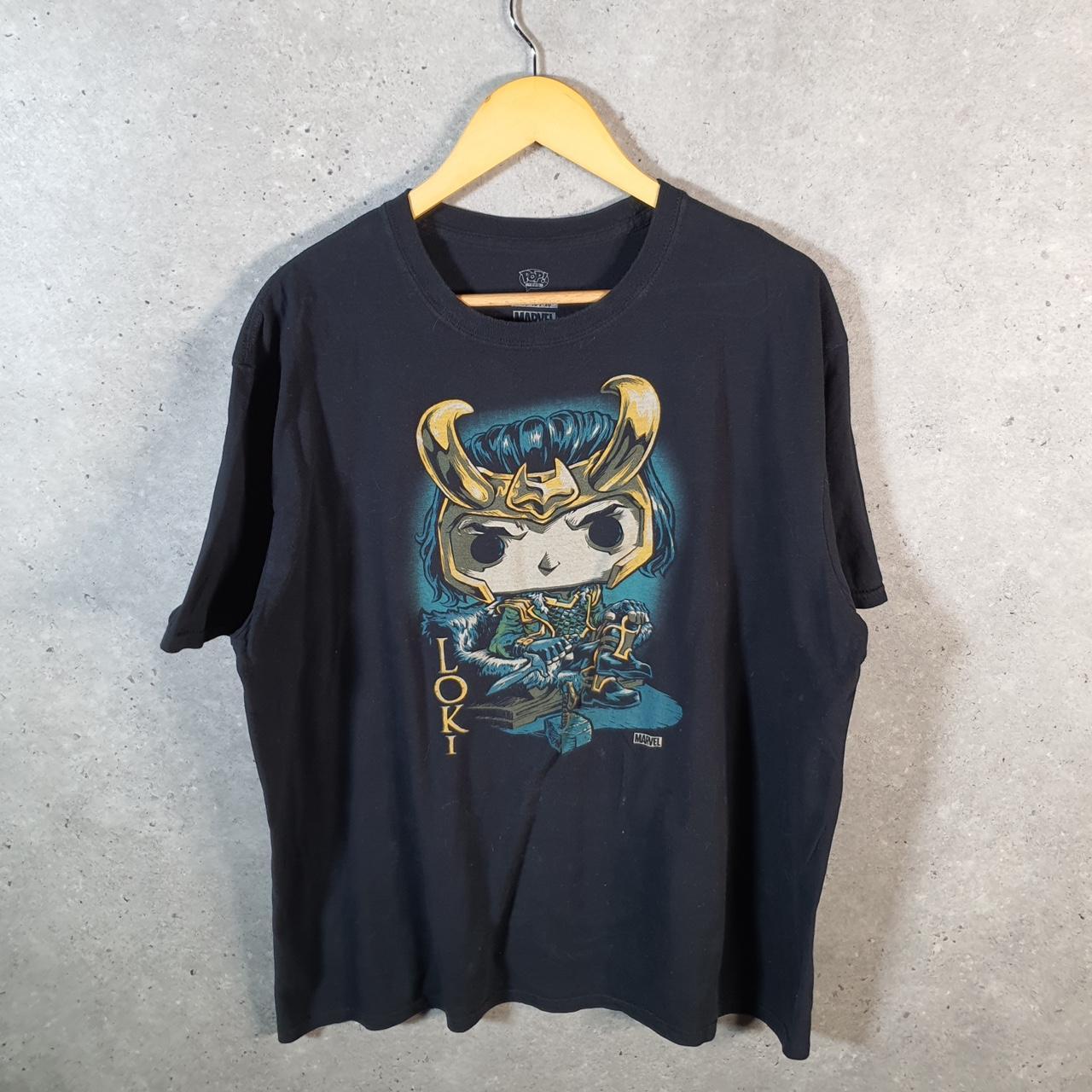 Vintage Marvel Loki T Shirt Men’s XL Black Spellout Graphic