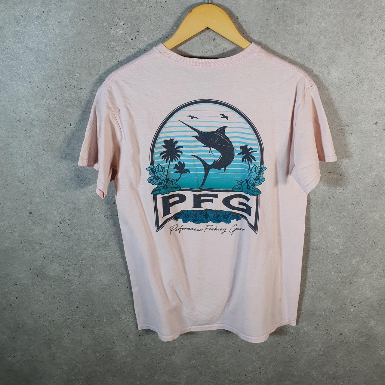Vintage Columbia Performance Fishing Gear T Shirt Shirt Men’s Medium Pink Logo Athletic