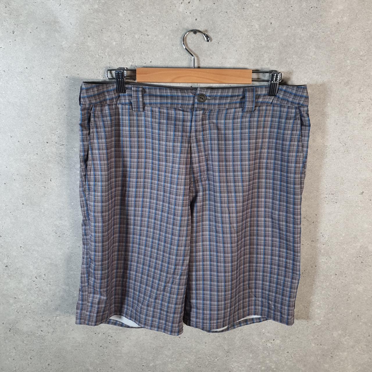 Vintage The North Face TNF Shorts Jorts Chino Cargo Men’s W34 Grey Checkered Baggy Cotton