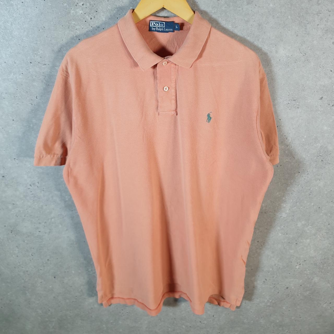 Vintage Ralph Lauren Polo Shirt Men’s Large Pink Classic Fit Embroidered Pony