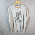 Vintage Screen Stars Wolf Eagle River Wisconsin 90s USA Single Stitch T Shirt Men’s 2XL Grey
