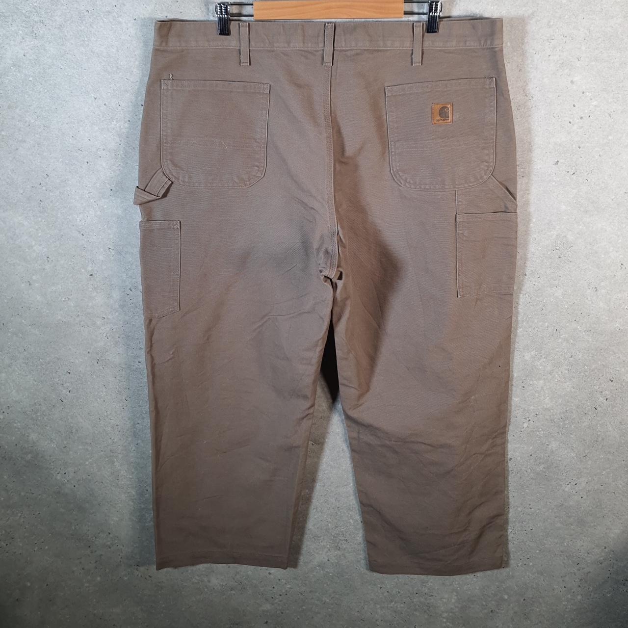 Vintage Carhartt Carpenter Trousers Mens W42 L28 Brown Dungaree Fit Workwear