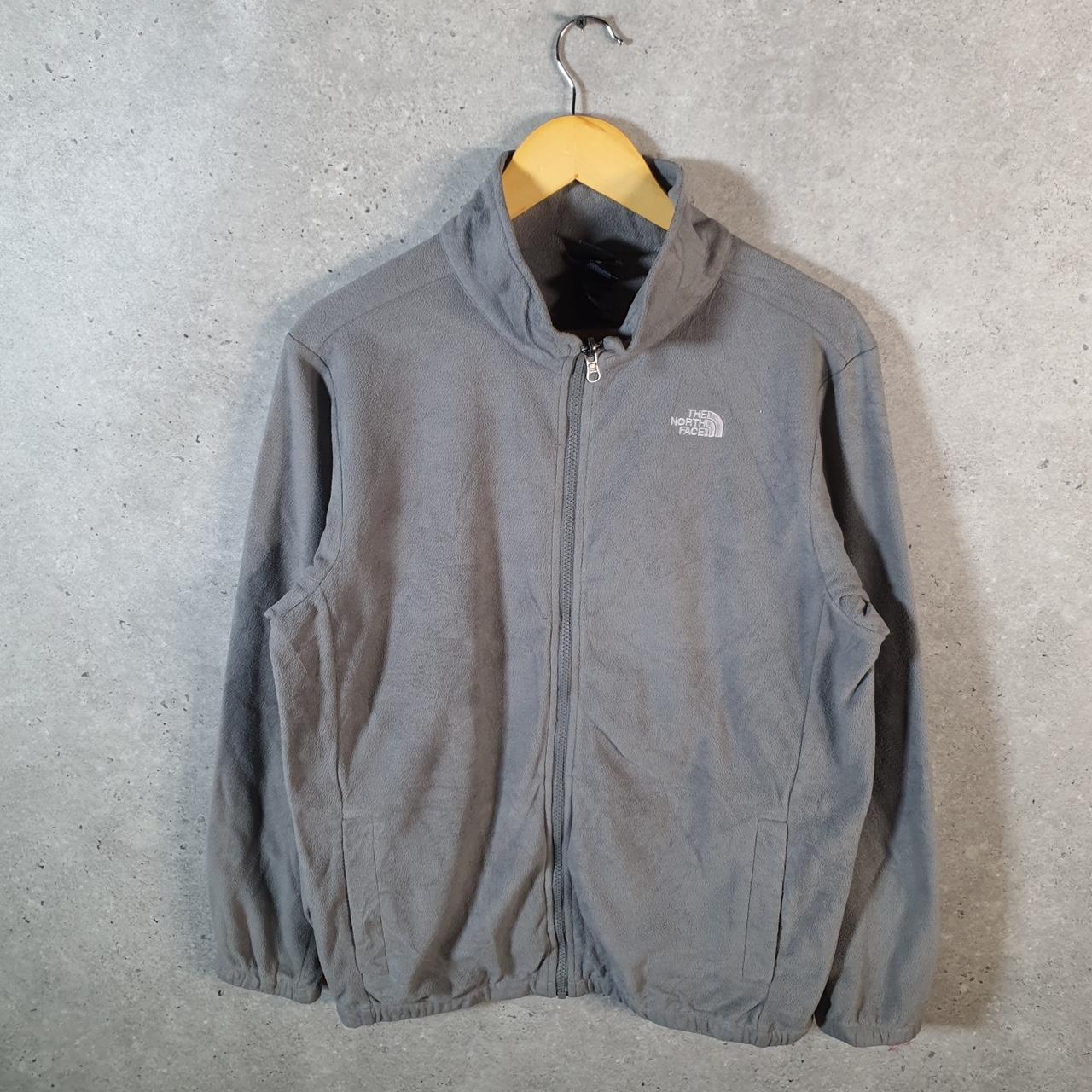Vintage The North Face TNF Fleece Sweatshirt  Youth XL Grey Full Zip Logo