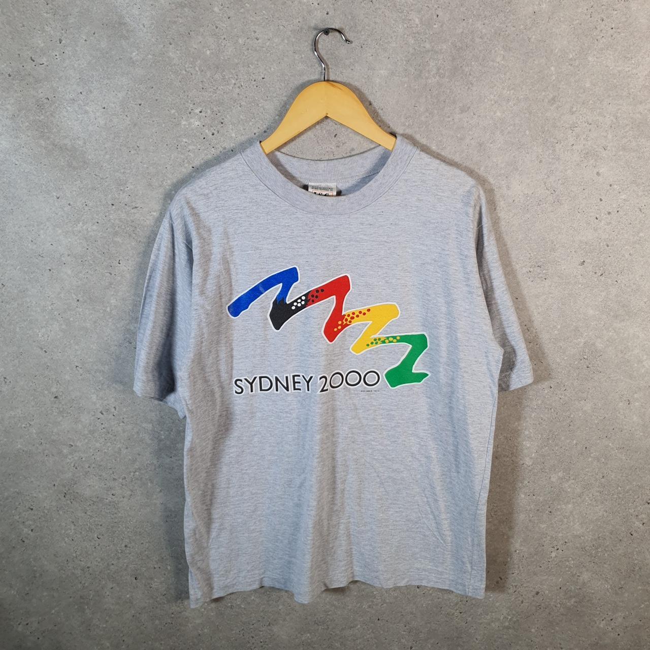 Vintage ISC Sydney 2000 1991 90s USA Single Stitch T Shirt Men’s Large Grey