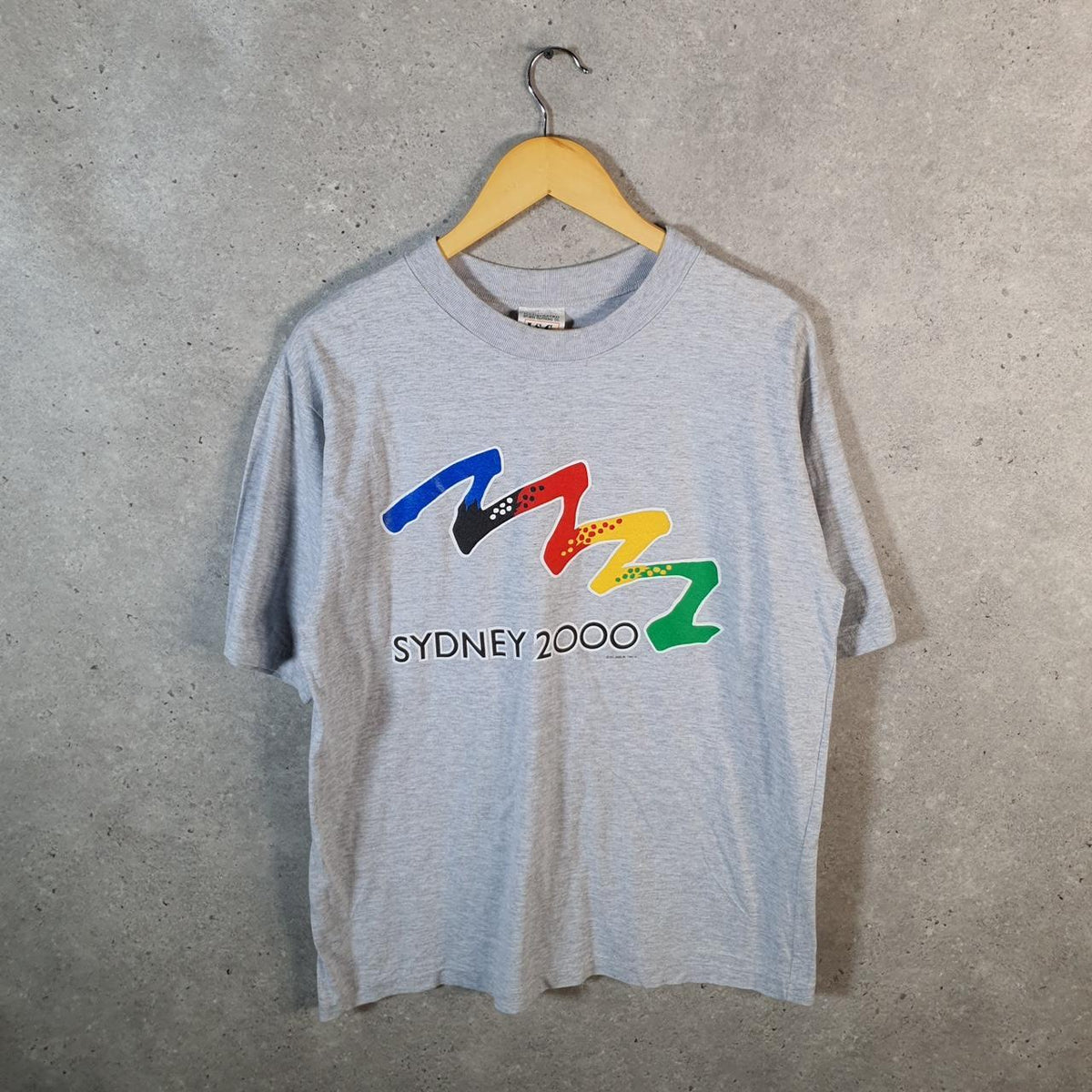 Vintage ISC Sydney 2000 1991 90s USA Single Stitch T Shirt Men’s Large Grey