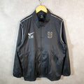Vintage Nike Windbreaker Track Jacket Mens XL Black USA Swoosh Full Zip USA