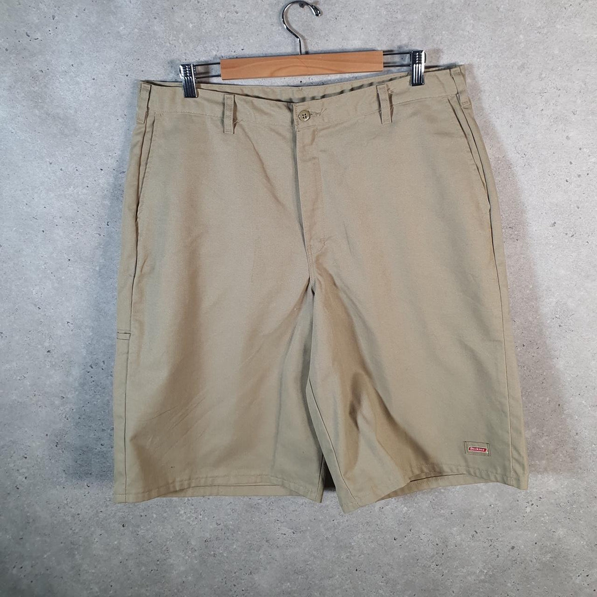 Vintage Dickies Baggy Chino Shorts Jorts Cargo Mens W38 Brown Relaxed Fit