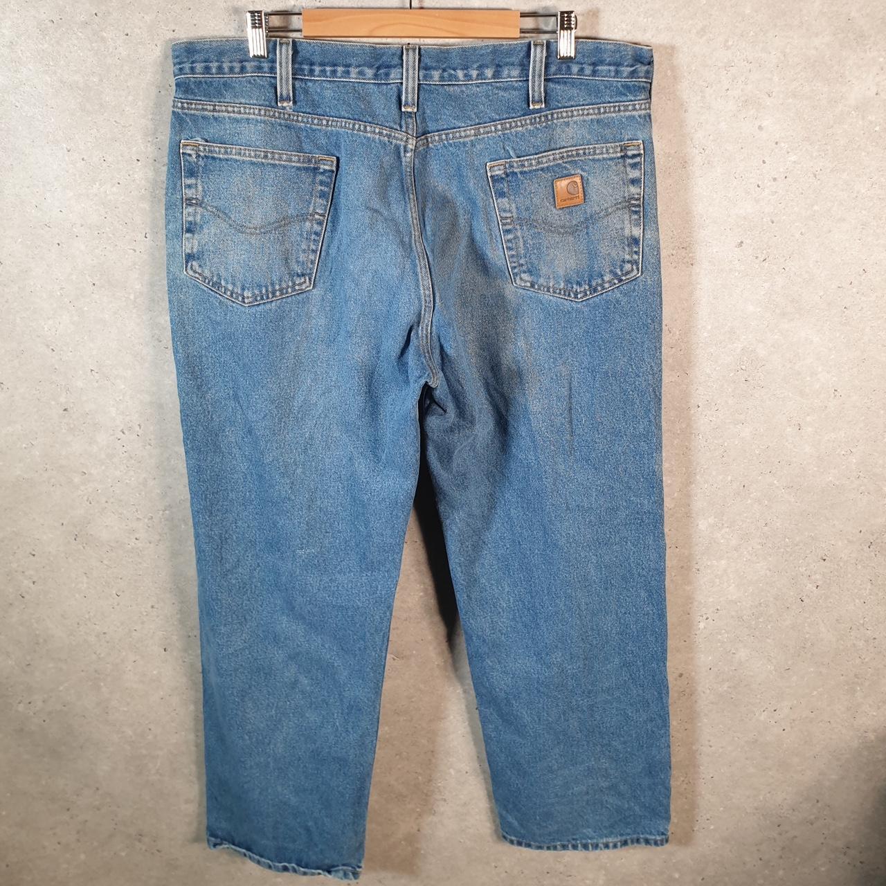 Vintage Carhartt Workwear Carpenter Jeans Mens W40 L30 Blue Denim Relaxed Fit USA