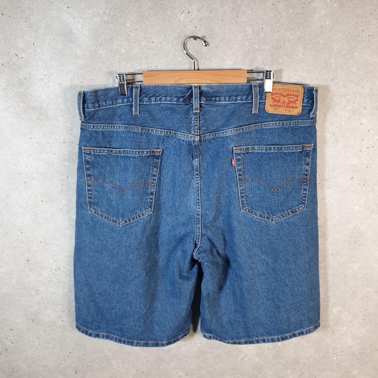 Vintage Levi’s 550 Baggy Shorts Jorts Cargo Men’s W42 Blue Relaxed Denim