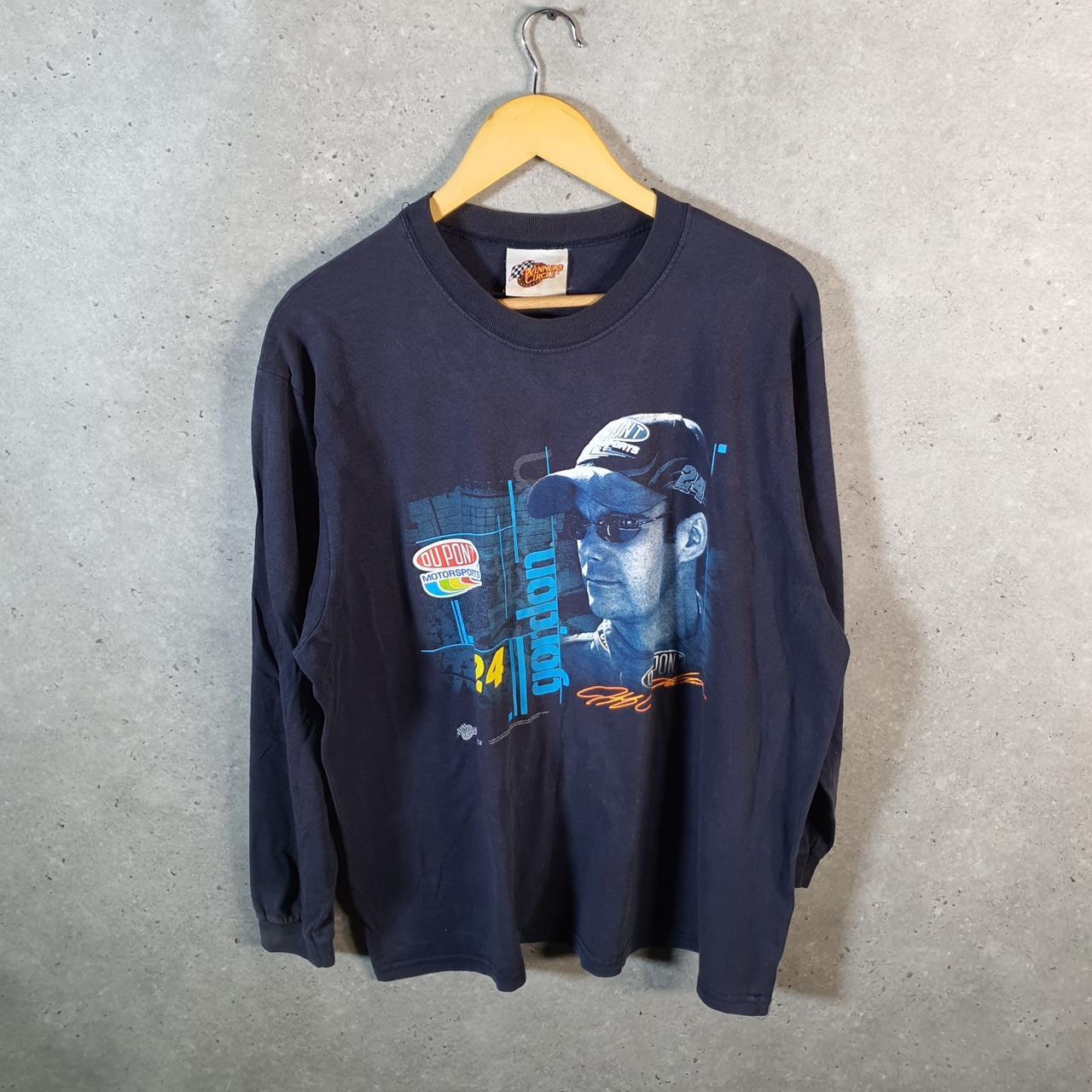 Vintage Winners Circle Gordon DuPont USA Nascar Graphic T Shirt Men’s XL Navy