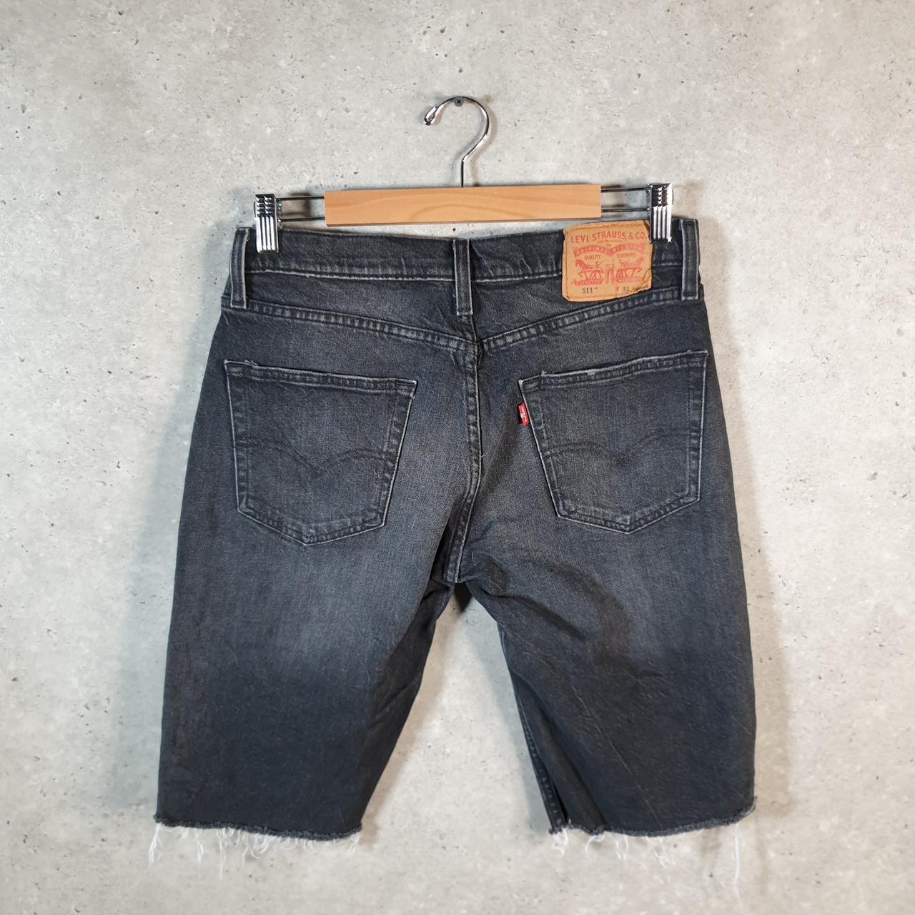 Vintage Levi’s 511 Cut Off Denim Shorts Jorts Cargo Men’s W31 Grey Baggy Cotton