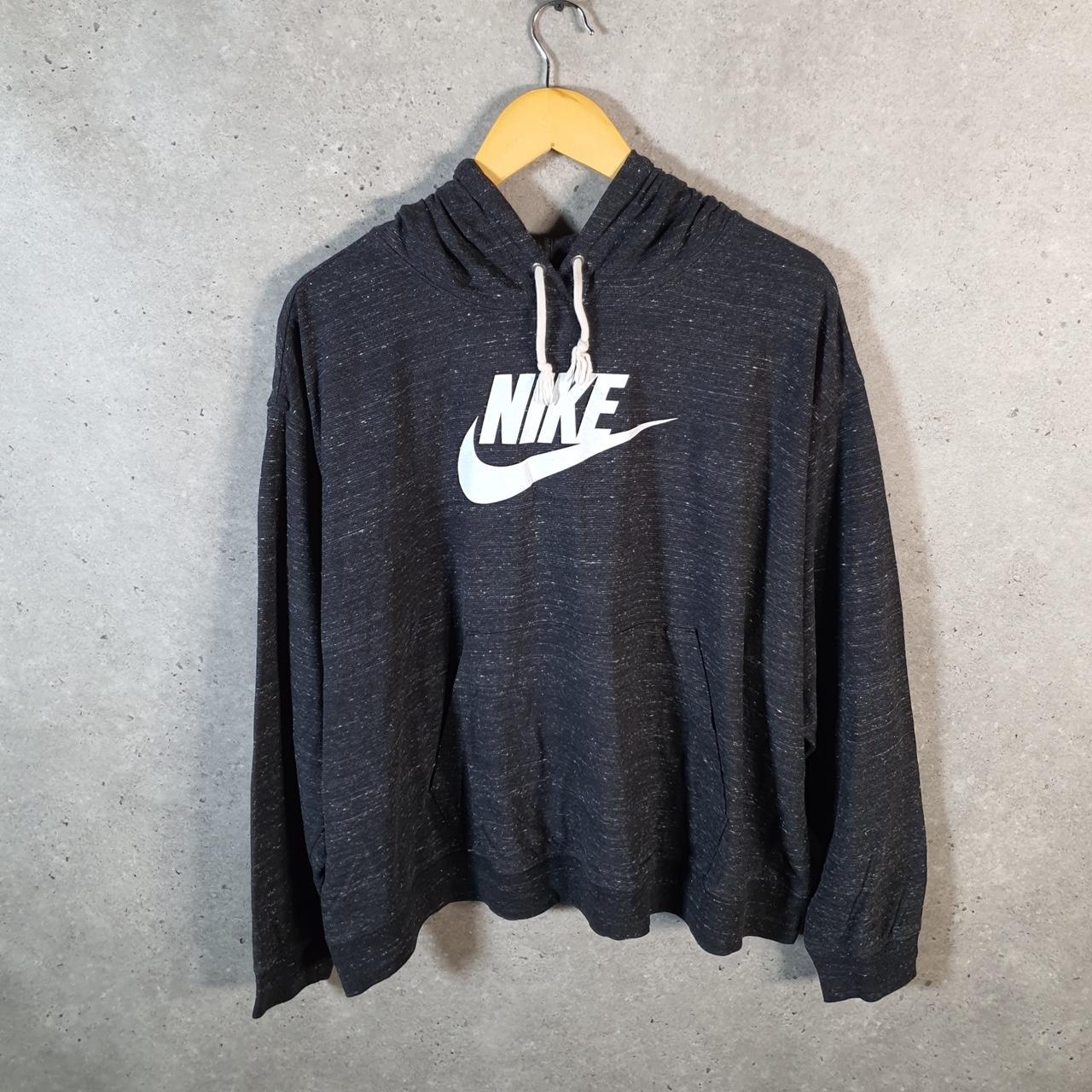 Vintage Nike Club Hoodie Womens 2XL Grey Swoosh Y2K Pullover Logo