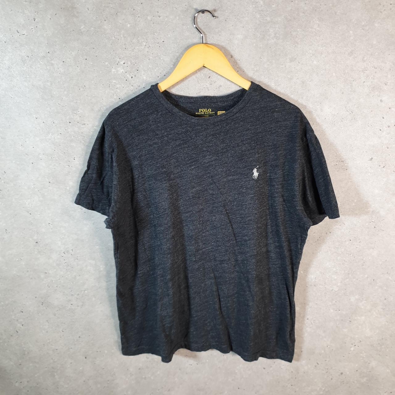 Vintage Ralph Lauren Polo T Shirt Men’s Medium Grey Embroidered Classic Fit Pony C8603