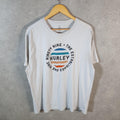 Vintage Hurley Graphic T Shirt Men’s Large White Casual Sports Logo Athletic