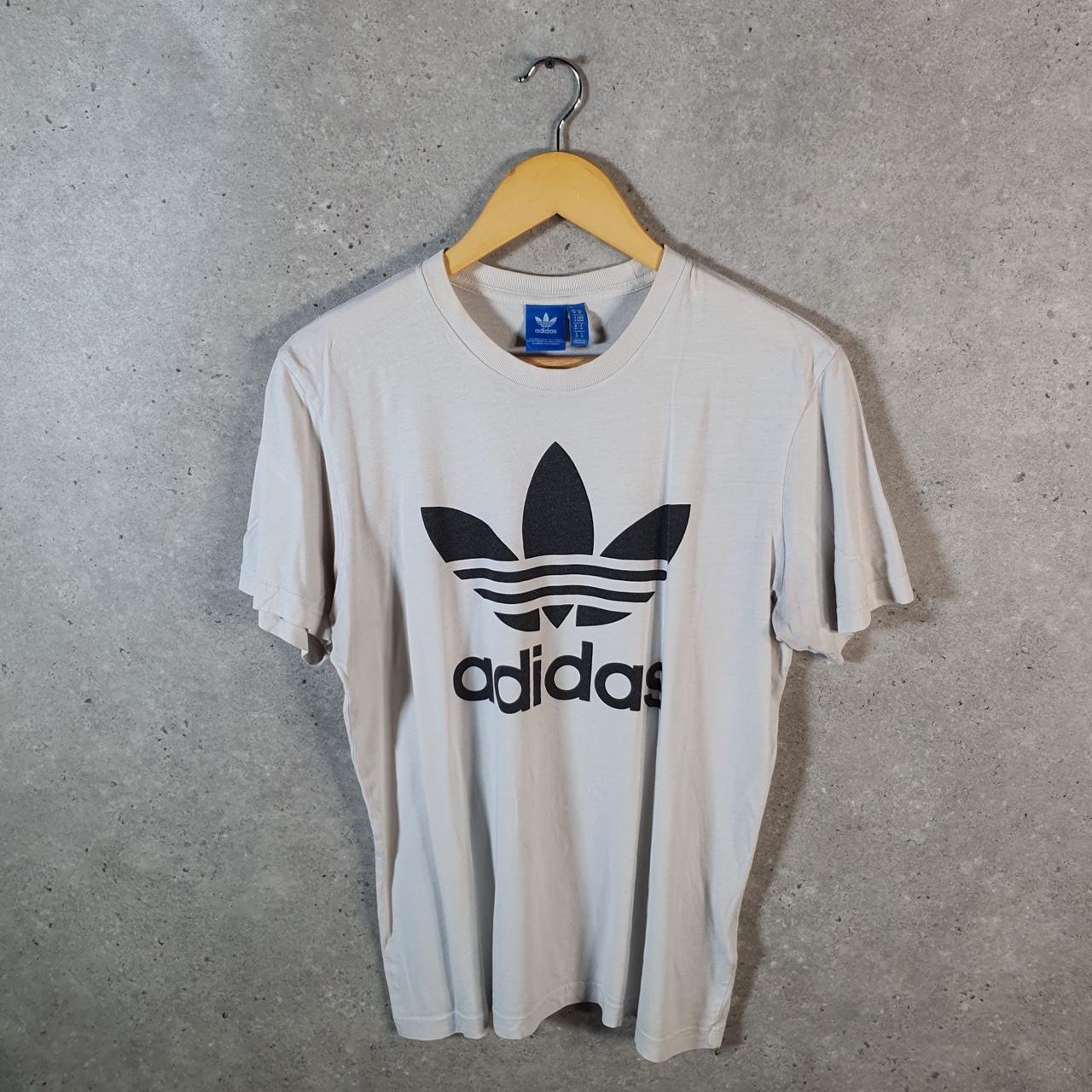Vintage Adidas Trefoil Retro T Shirt Men’s Medium White Logo Athletic
