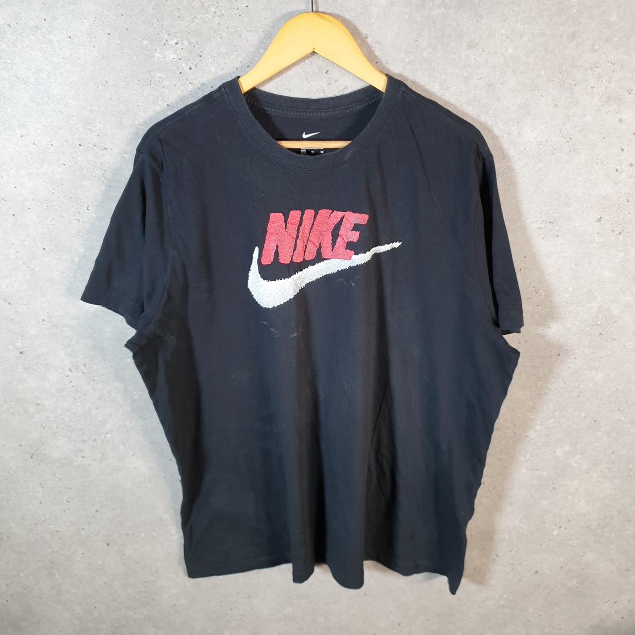 Vintage Nike Spellout Club T Shirt Men’s XL Black Swoosh Athletic