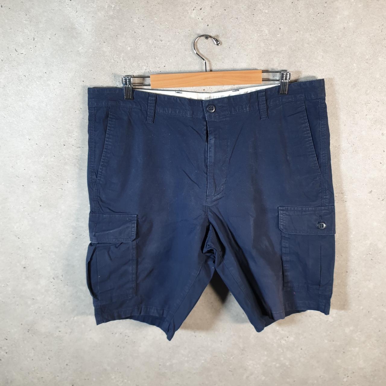 Vintage Dockers Chino Shorts Jorts Cargo Men’s W38 Navy Blue Baggy Cotton