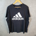 Vintage Adidas Amplifier T Shirt Men’s 2XL Black Three Stripes Logo Athletic